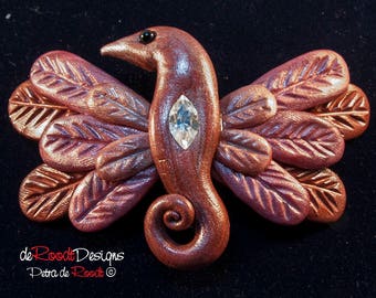 Small Dusty Pink Bird Hair Clip