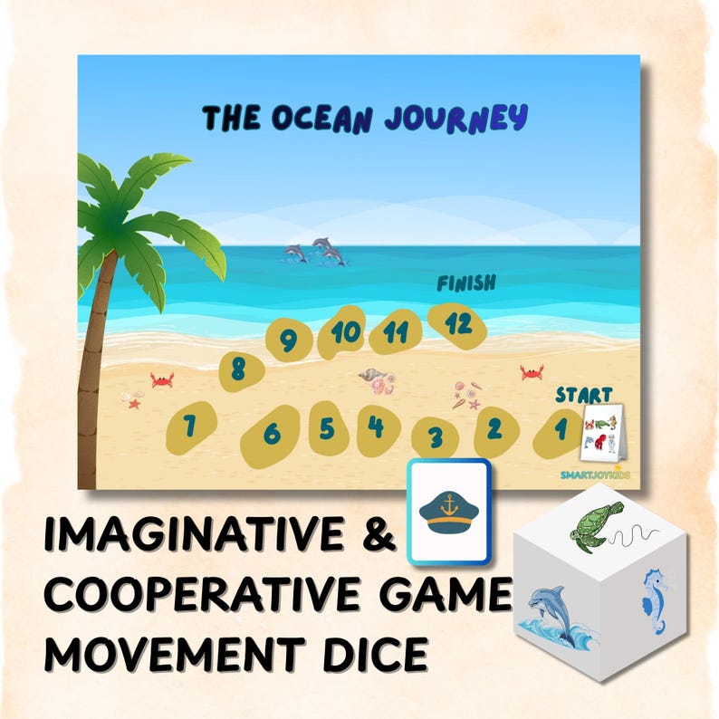 Montessori-style printable board game for preschool quiet play and coordination skills