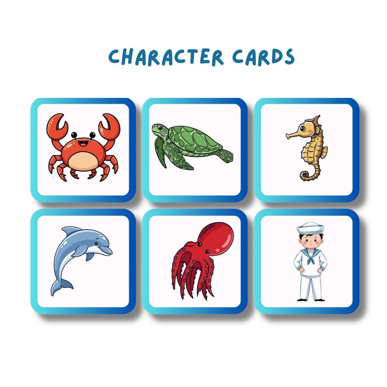 Screen-free ocean learning game with gross motor activities for toddlers and preschoolers