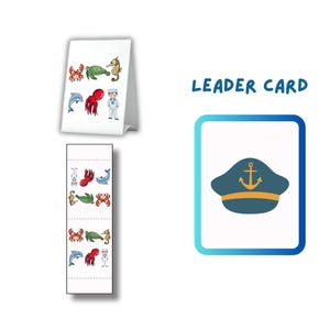 Printable rainy day learning game with sea creatures and movement activities