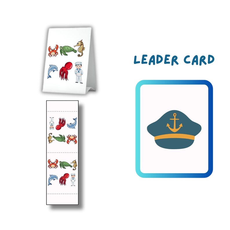 Printable rainy day learning game with sea creatures and movement activities