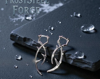 Pendientes de aro con pinchos en acero inoxidable, joyería de estilo gótico para moda alternativa.