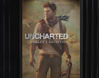 Uncharted 3 Cover Poster | Gaming Artworks | High Quality Matte Print |Free USA & UK Shipping | Video Game Poster | Wall Decor | Gamer Gifts