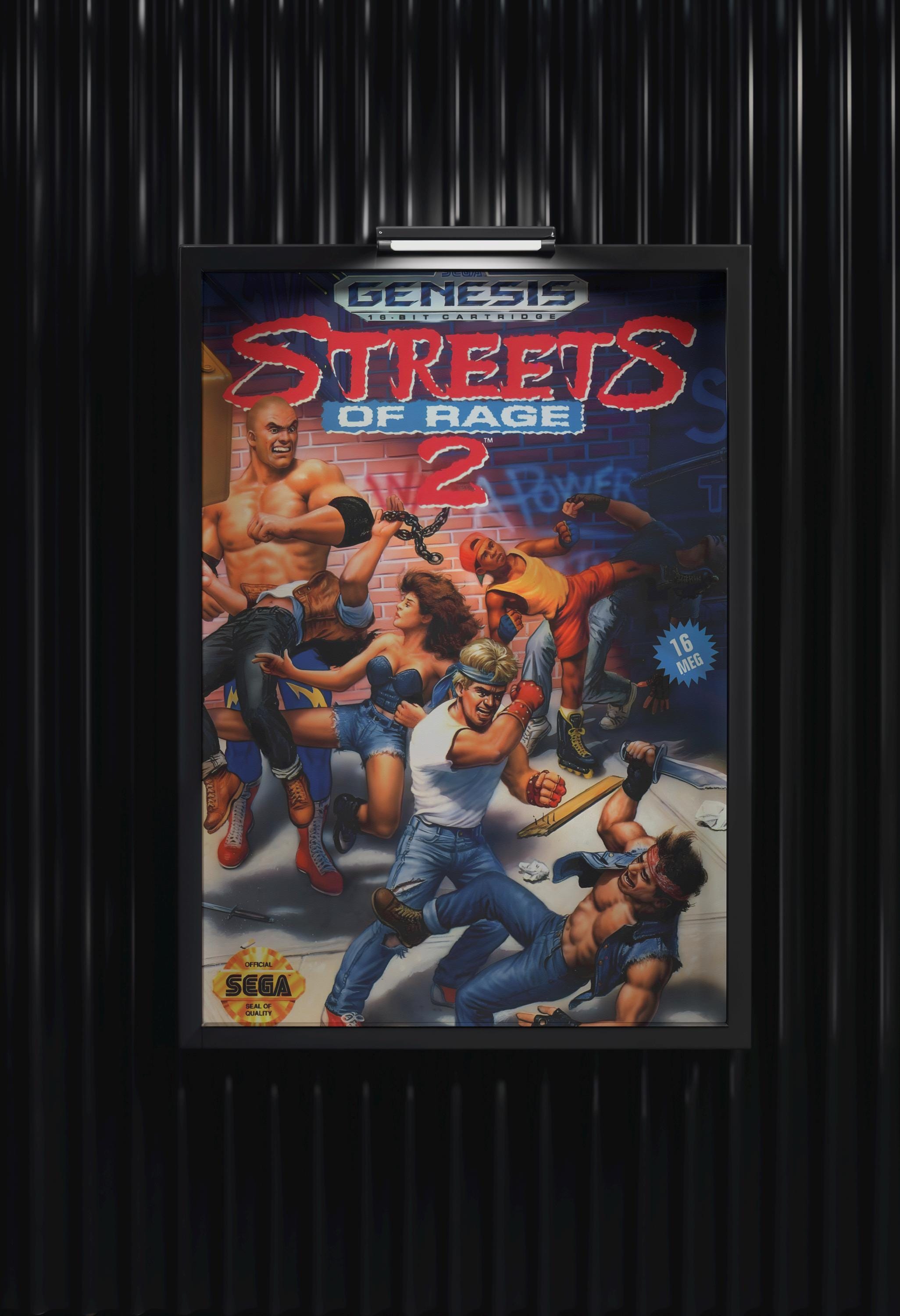 Cornice Ombra 3D Streets Of Rage – 9×9″ – Arte Da Gioco – Fatta Negli USA