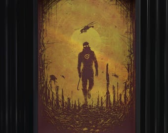 Half Life Art Poster | Gaming Artworks | High Quality Matte Print | Free USA & UK Shipping | Video Game Poster | Wall Decor | Gamer Gifts