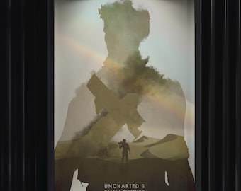 Uncharted 3 Art Poster | Gaming Artworks | High Quality Matte Print |Free USA & UK Shipping | Video Game Poster | Wall Decor | Gamer Gifts