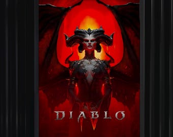Diablo IV Poster | Gaming Artworks | High Quality Matte Print | Free USA & UK Shipping | Video Game Poster | Wall Decor | Gamer Gifts