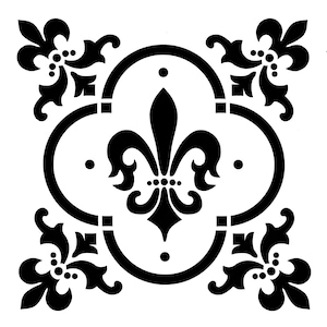 Fleur de Lis Posh Chalk Premium Stencil