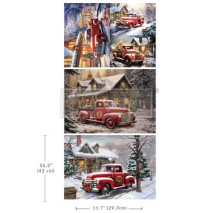 Christmas Cargo Redesign with Prima A3 Decoupage Fiber Paper