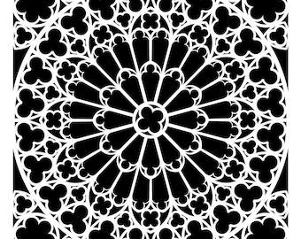 Stone Rosette Posh Chalk Premium Stencil