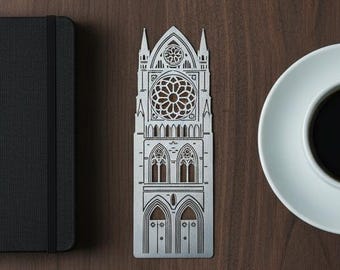 Metal Gothic Cathedral Bookmark, Dark Academia Page Holder for Books, Christian Gift for Readers, Unique Architecture Lover Gift