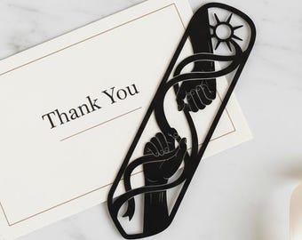 Metal Holding Hands Bookmark, Romantic Page Holder for Books, Valentines Gift for Her, Unique Book Lover Gift for Couples