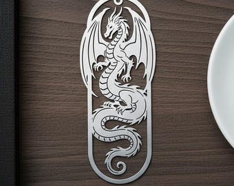 Metal Dragon Bookmark, Fantasy Page Holder for Books, Unique Gift for Readers, Dark Academia Book Lover Gift for Him