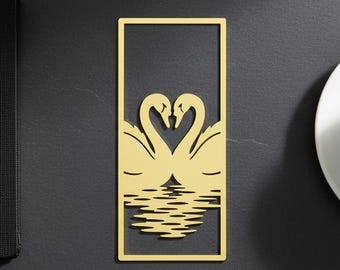 Metal Swan Bookmark, Minimalist Love Birds Page Holder for Books, Romantic Valentines Gift for Her, Unique Book Lover Gift