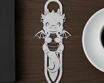 Cute Dragon Metal Bookmark, Kawaii Page Holder for Books, Adorable Gift for Readers, Unique Book Lover Gift for Kids and Teens