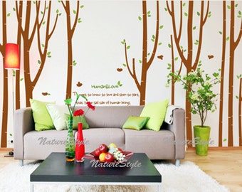 Flying Birds in the Forest-Vinyl Wall Decal,Sticker,Nature Design