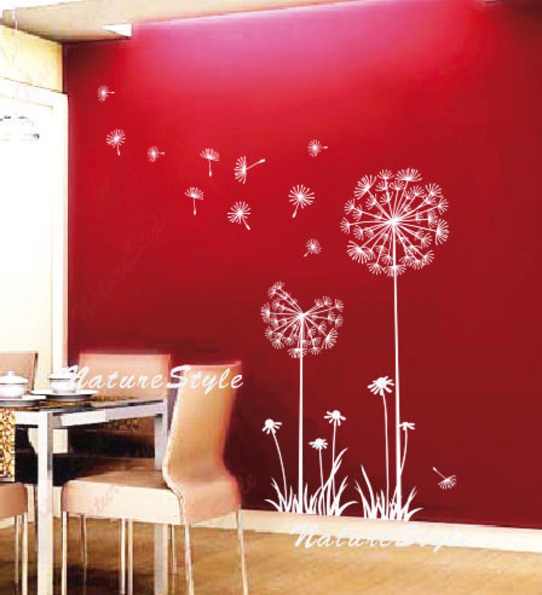 FREE SHIPPING Dandelion Wall Decal Flower Kids Girl Nursery Wall Mural