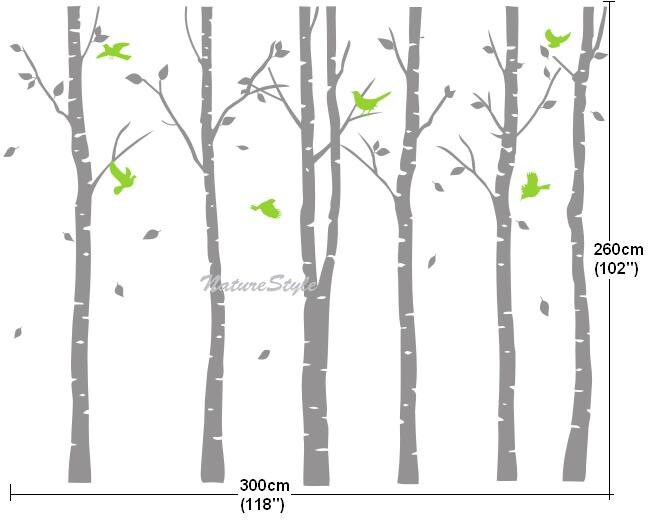 Birch Trees Wall Decal Kids Nursery Wall Decal Living Room Etsy