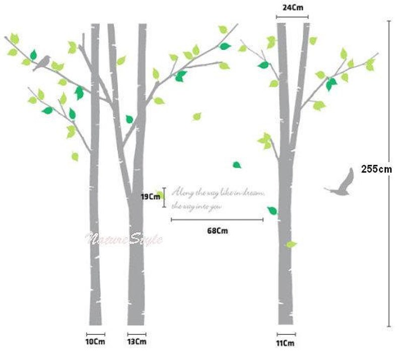 Nursery tree wall decal trees vinyl wall decal wall sticker Etsy