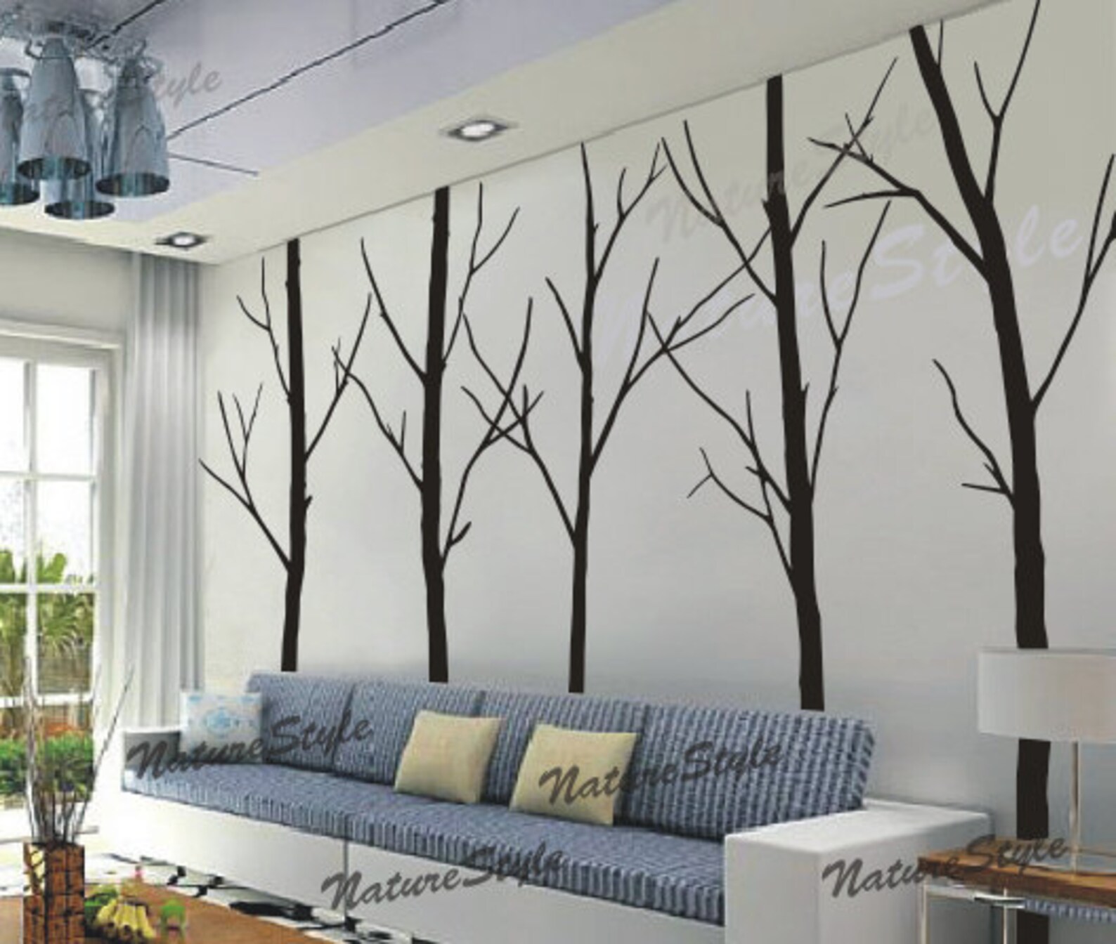 Wall Decal Trees Children Nursery Wall Decal Baby Living Room Etsy