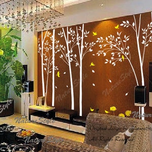 Tree wall decal nursery decal children wall sticker baby decal bedroom Birds in the Forest image 2