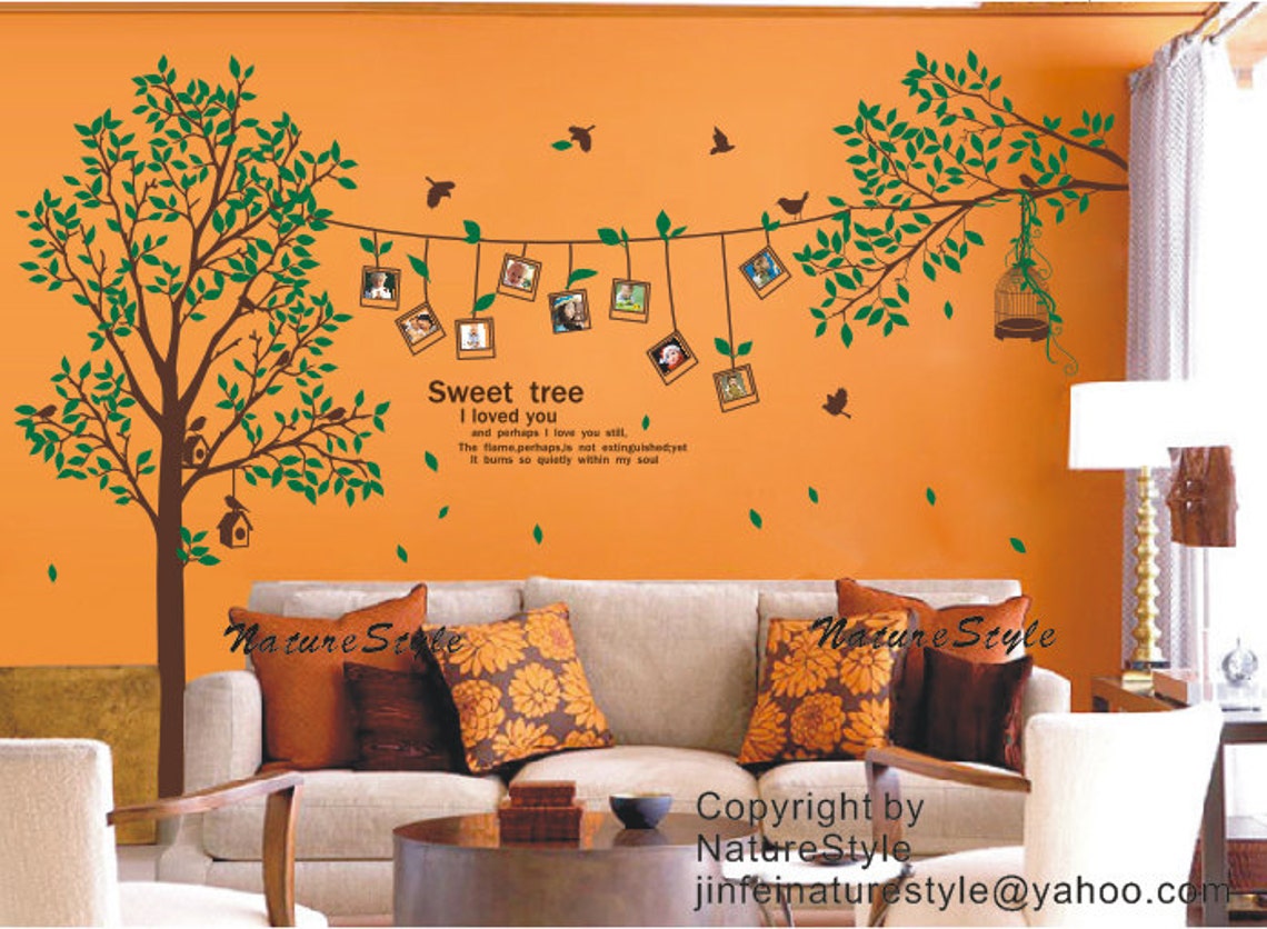 wall decal photo with flying birds wall decal sticker nature etsy