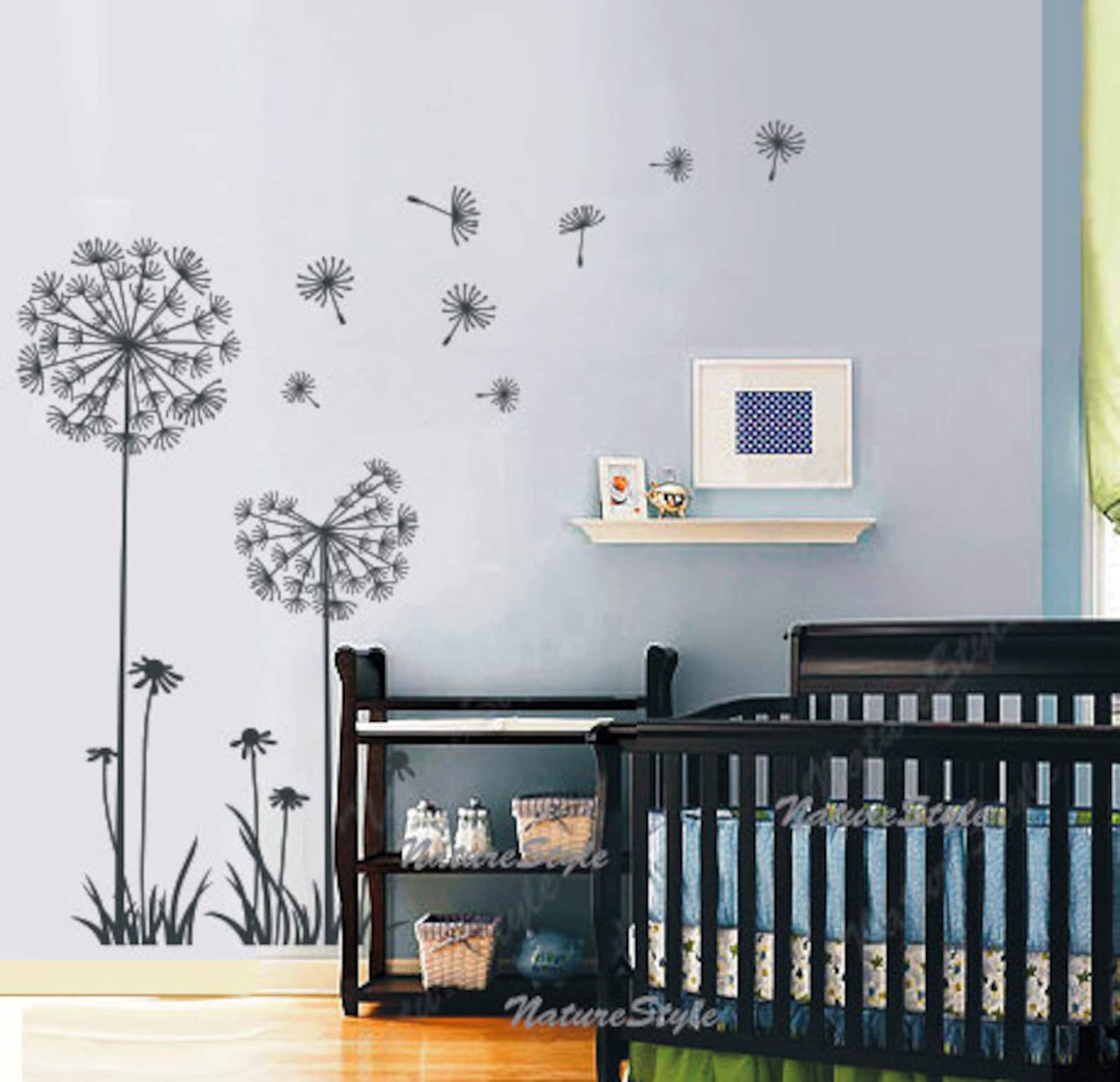 Dandelions Wall Decals Nursery Wall Decal Baby Girl Wall Decal Etsy