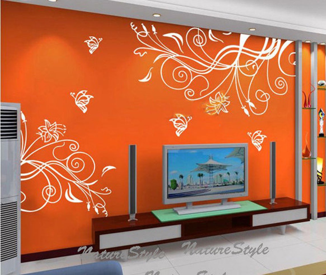 Vinyl Wall Decals Flower Nursery Wall Decal Baby Wall Sticker Etsy