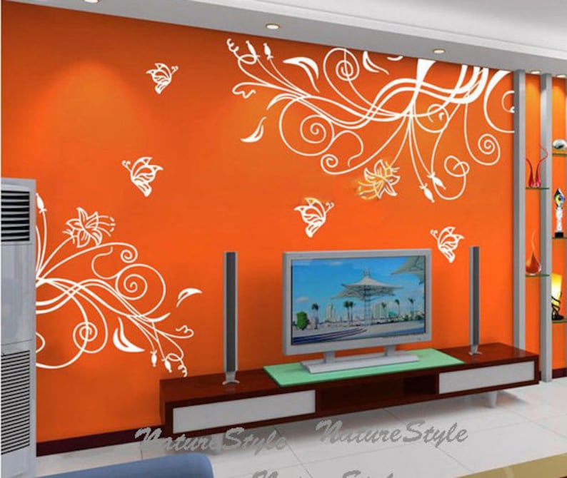 vinyl wall decals flower nursery wall decal baby wall sticker | etsy