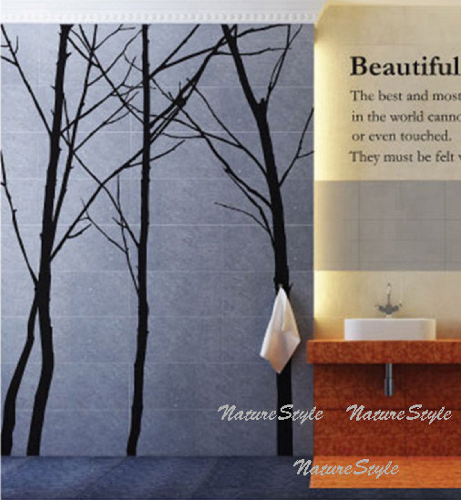 Winter Wall Decal Wall Sticker Tree Wall Decal Nursery Wall Etsy