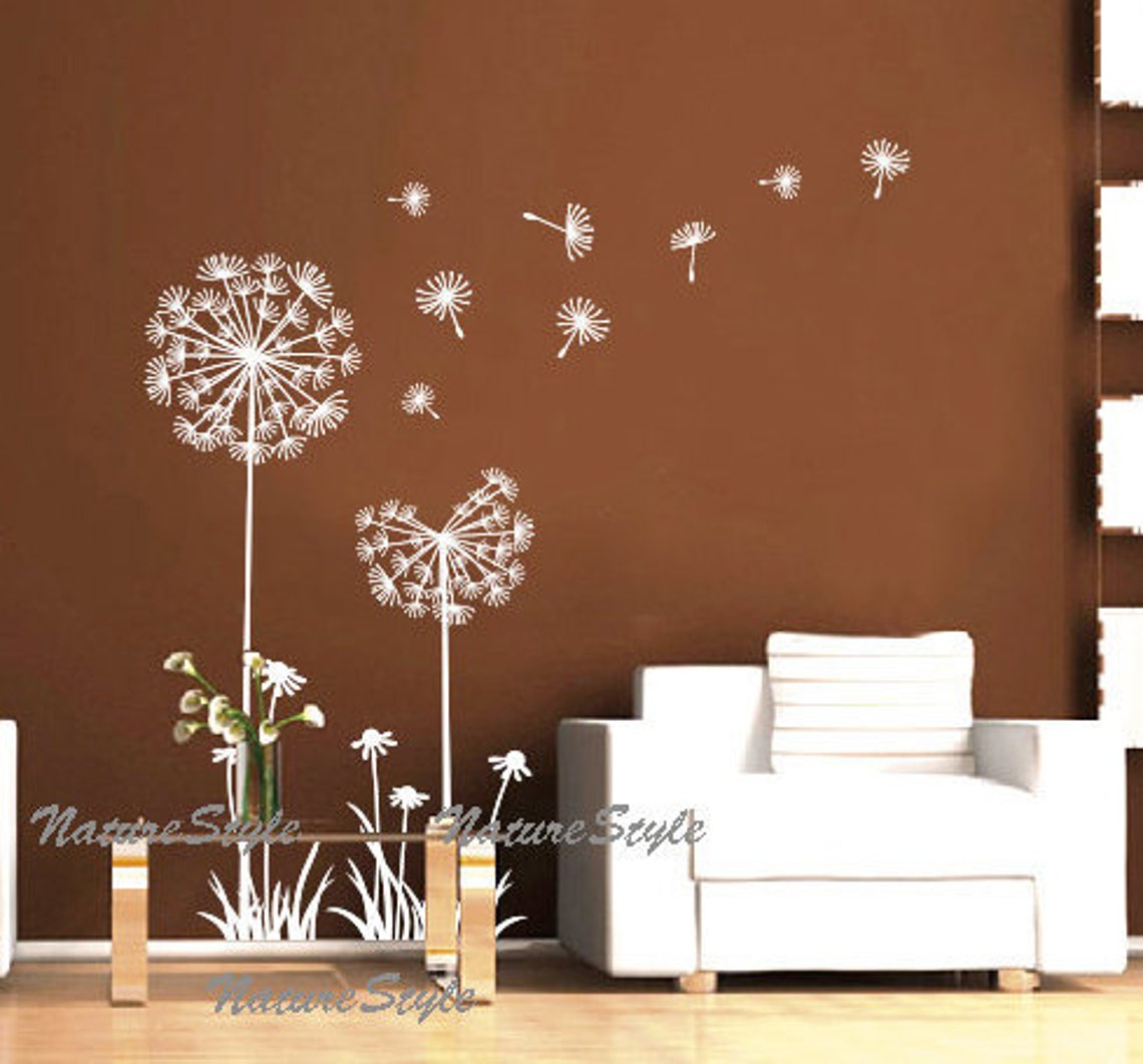 FREE SHIPPING Dandelions Wall Decal Nursery Flower Vinyl Etsy