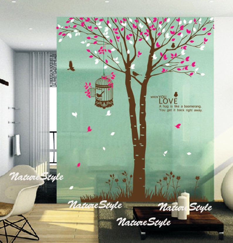 Tree with Flying Birdsnursery wall decal baby wall decal Etsy