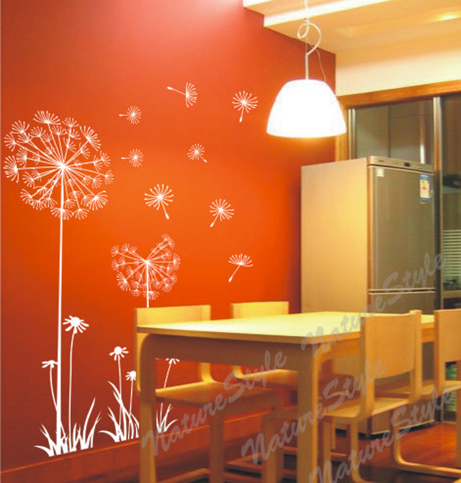 FREE SHIPPING Dandelions Wall Decal Nursery Flower Vinyl Etsy