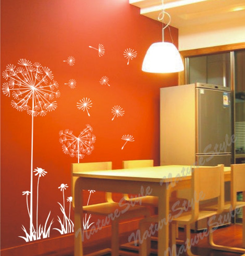 FREE SHIPPING Dandelions Wall Decal Nursery Flower Vinyl Etsy