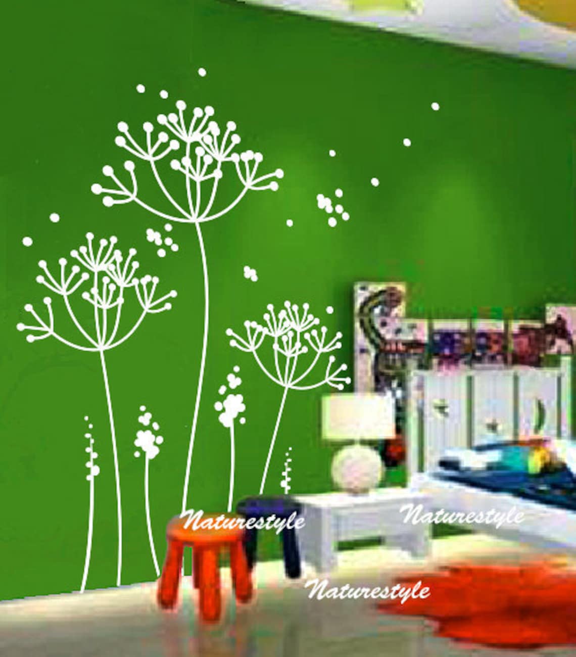 Dandelions Wall Decalgirl Wall Decal Kids Nursery Vinyl Wall Etsy