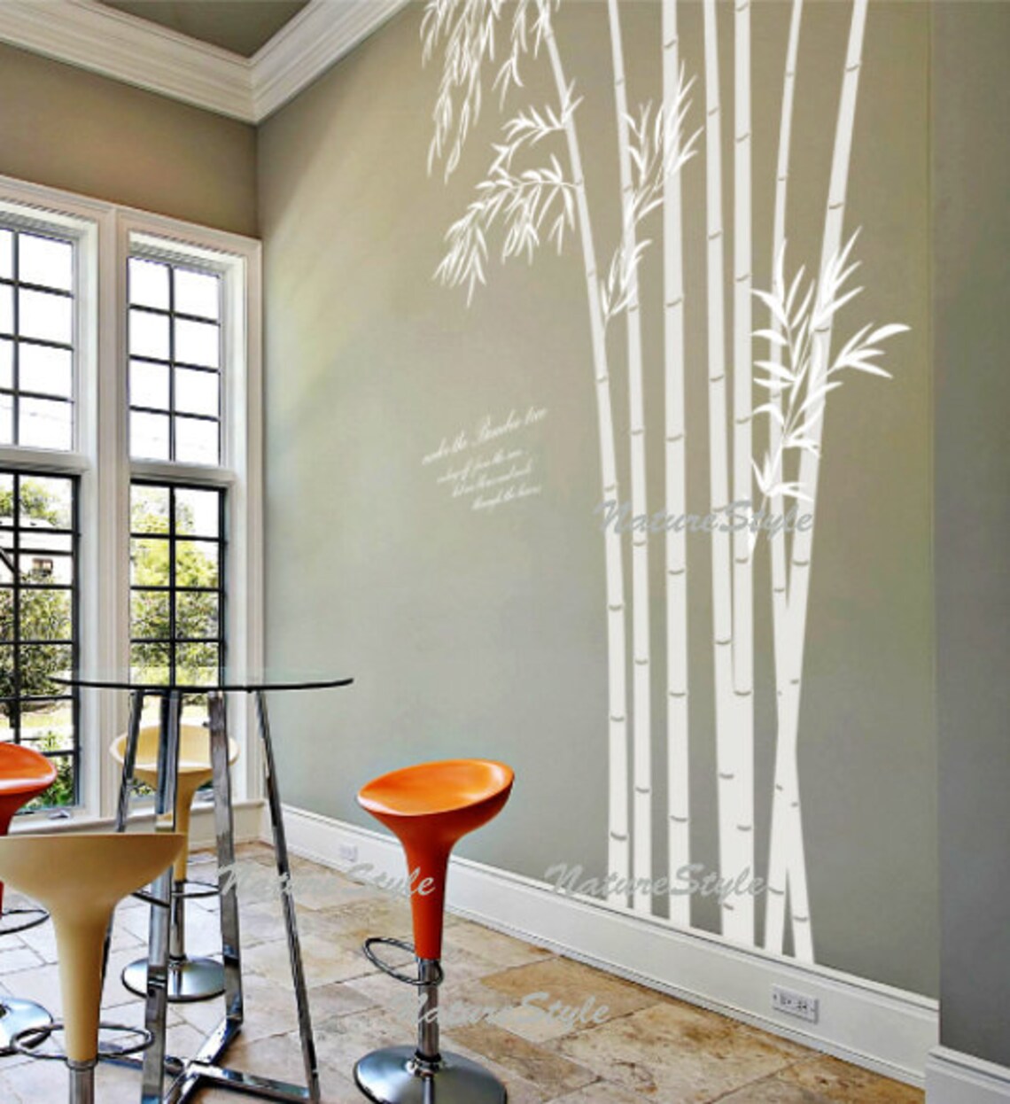 Beautiful bamboo grove Vinyl Wall DecalStickerNature Design Etsy