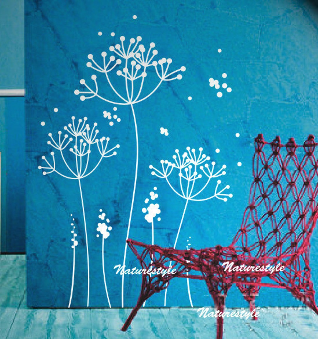 Dandelions Wall Decalgirl Wall Decal Kids Nursery Vinyl Wall Etsy