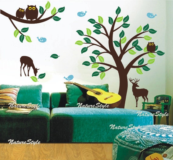 Items similar to nursery tree wall decal Vinyl Wall Decal, wall Sticker