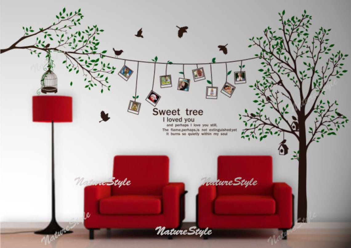 Wall Decal Photo With Flying Birds Wall Decal Sticker Nature Etsy