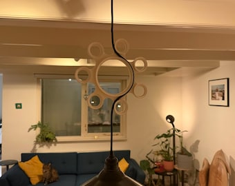 Adjustable Cable Shortener for Hanging Lamps | Variable length | Minimalist | Circular | Anti-tangle | One-size