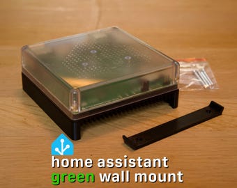 Soporte de pared invisible para Home Assistant (verde) / Soporte de 3 piezas, liberación sin herramientas, compatible con flujo de aire (gastos de envío bajos)
