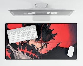 Asta Black Clover Mouse Pad, Shonen Anime Desk Mat, Large Gaming Mousepad, Anti-Magic Grimoire Decor, Anime Desk Setup Gift