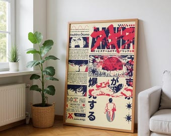 Akira Anime Poster, Neo-Tokyo Cyberpunk Wall Art, Retro 80s Manga Print, Otomo Katsuhiro Artwork, Classic Anime Decor, Sci-Fi Room Aesthetic