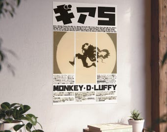 Gear 5 Luffy Anime Poster, Joyboy Wall Art Print, Dynamic Shonen Decor, One Piece Inspired Poster, Anime Room Aesthetic, Otaku Gift Idea
