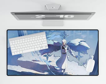 Toshiro Hitsugaya Bleach Mouse Pad, Captain of Squad 10 Desk Mat, Ice Dragon Anime Gaming Mousepad, Shonen Manga Decor, Soul Reaper Gift