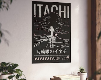 Itachi Uchiha Naruto Poster, Akatsuki Anime Wall Art, Sharingan Aesthetic Print, Dark Manga Decor, Shinobi Fan Gift