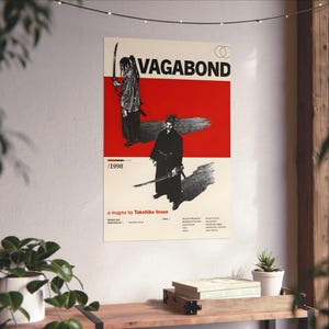 Vagabond Manga Poster, Musashi Samurai Wall Art for Anime Room, Japanese Ink Style Manga Print, Seinen Warrior Decor, Martial Arts Aesthetic image 3