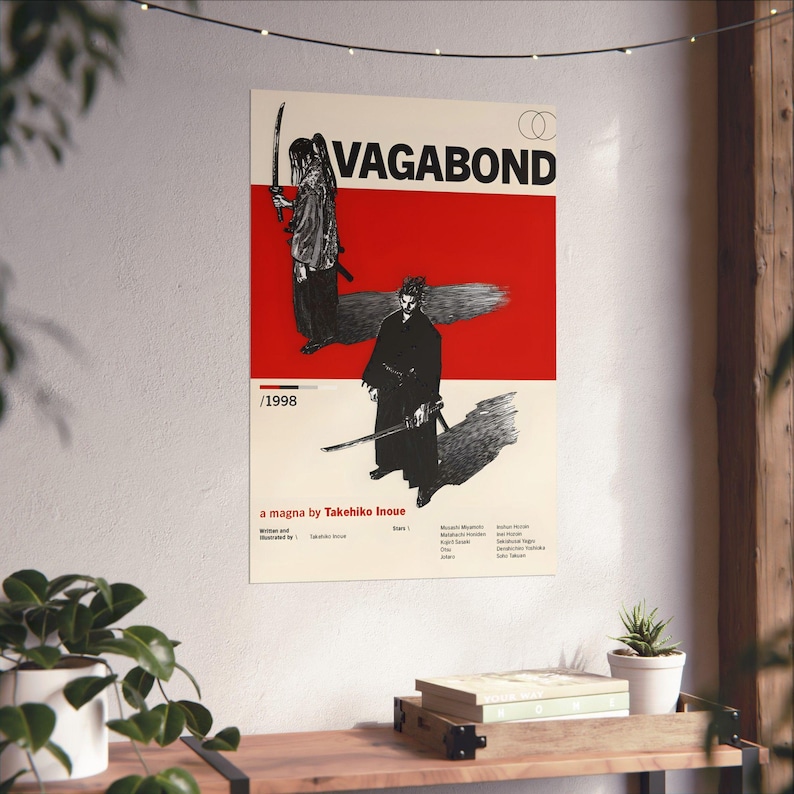 Vagabond Manga Poster, Musashi Samurai Wall Art for Anime Room, Japanese Ink Style Manga Print, Seinen Warrior Decor, Martial Arts Aesthetic image 3