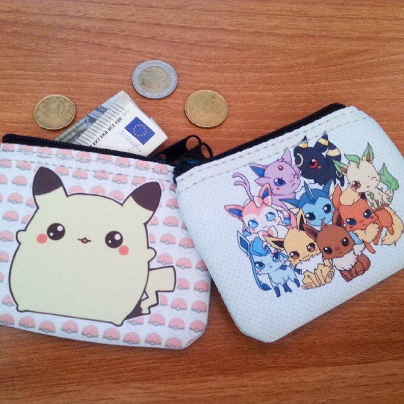 Mimikyu and Pikachu Pokemon coin purse wallet