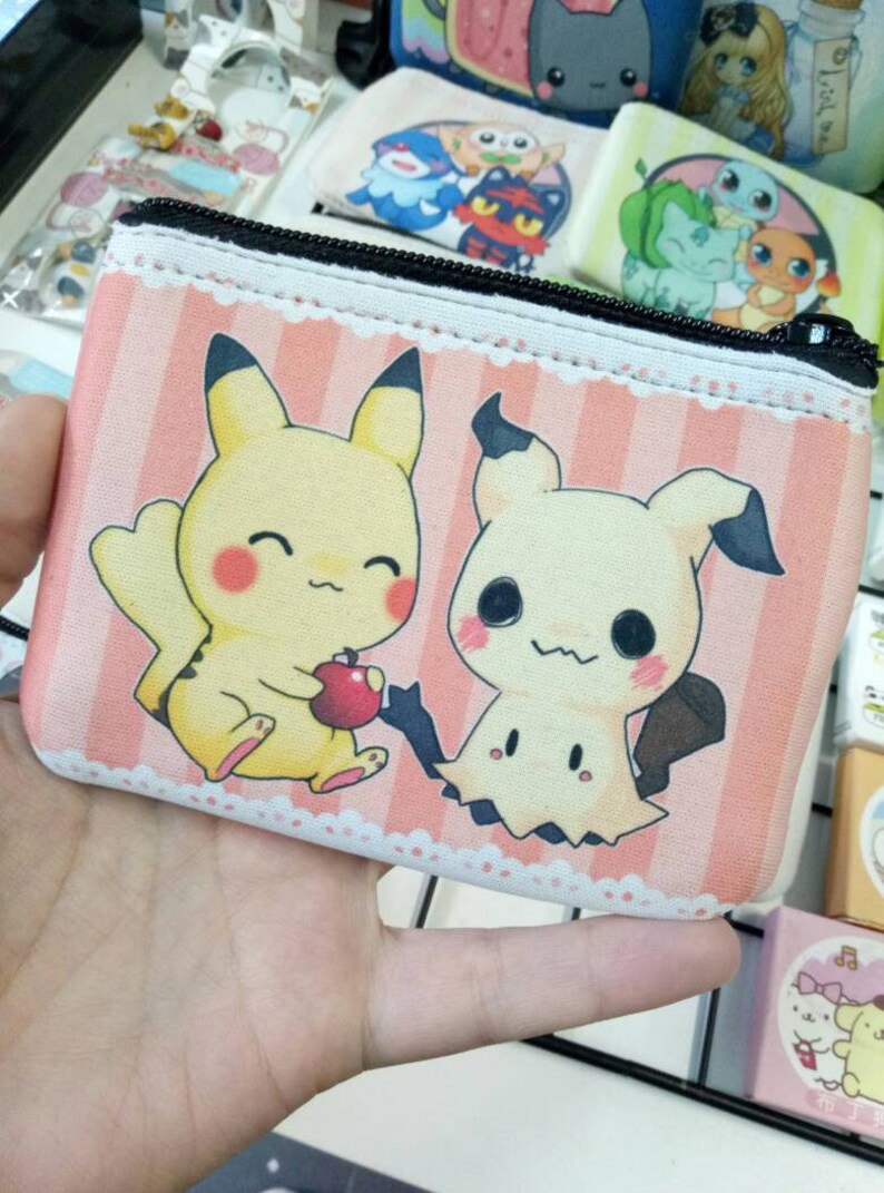 Mimikyu and Pikachu Pokemon coin purse wallet